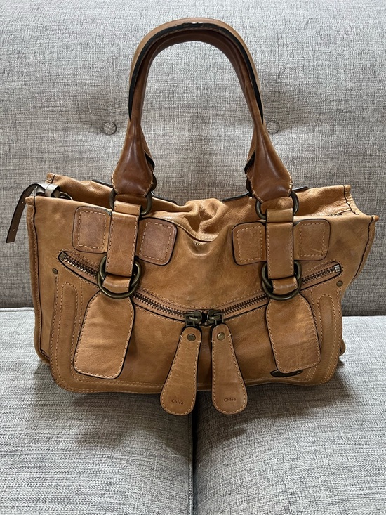 Chloe Handbags - Chloé Bay Vintage Genuine Leather Phoebe Philo Era Large Caramel/Tan Satchel Bag